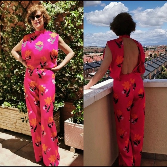 ZARA NWT NEW LONG PRINT JUMPSUIT EXTRA SMALL XS MEDIUM BLOGGER’S FAV 7824/017 - Picture 3 of 11